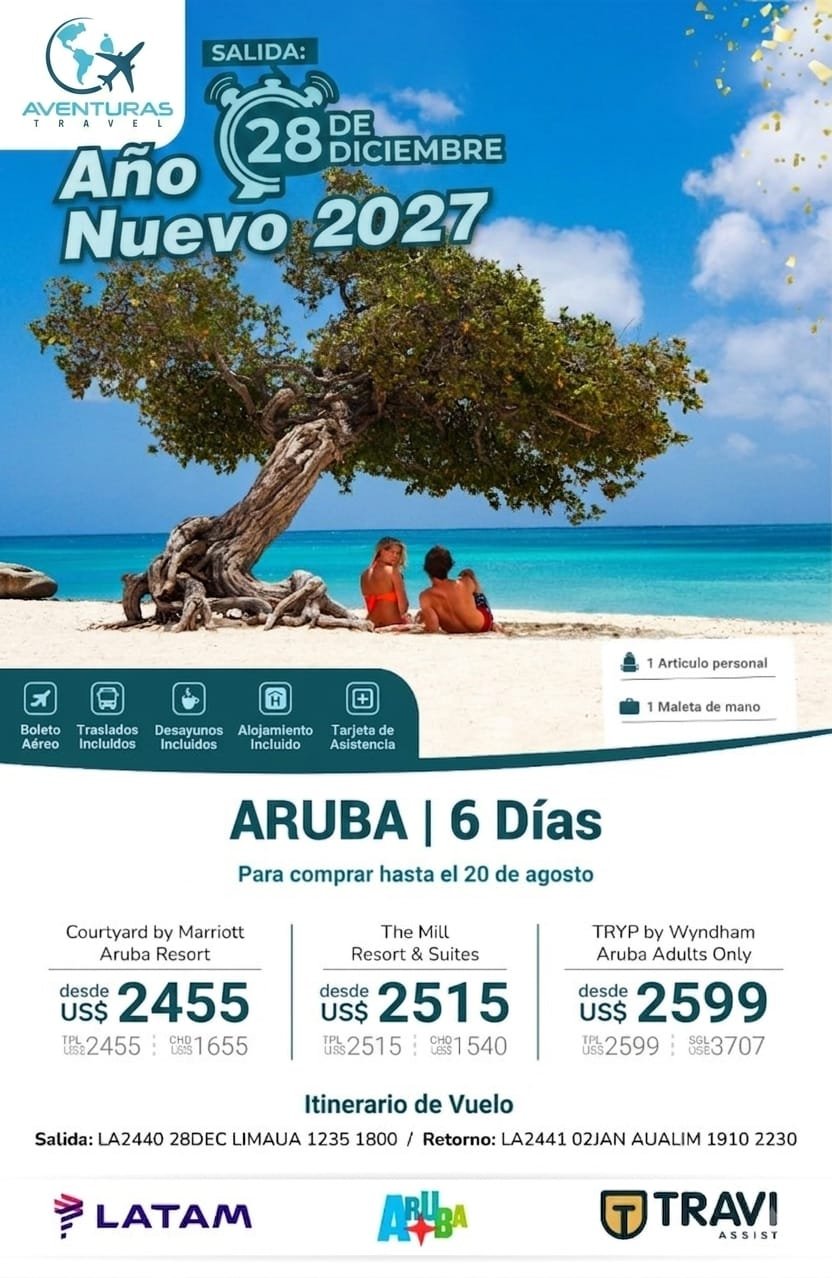 Año Nuevo 2027 en Aruba - 6 Días