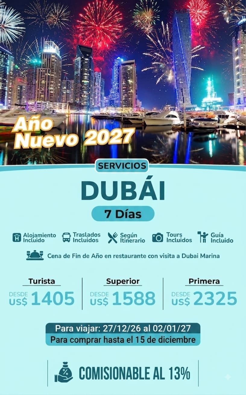 Año Nuevo 2027 en Dubái - 7 Días